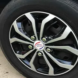 Auto Pearl 4 Pcs 13 inch Black ABS Press Type Hubcap Wheel Cover Set with Retention Ring for Hyundai SantroXing image 3