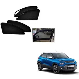 Kozdiko 4 Pcs Polyester Magnetic Zipper Car Sunshade Curtain Set for Tata Punch-picture-38