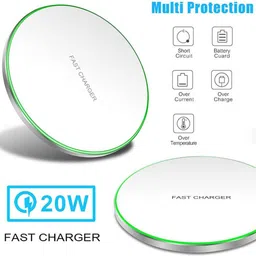 X88 Pro 15W Fast Charging Round Wireless Charger Pad Compatible for iPhone14/13/12 Charging Pad image 2