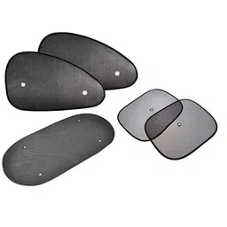 Auto Pearl 5 Pcs PVC &a; Mesh Black Window &a; Rear Sun Shade Set for Toyota Innova Crysta 2019-picture-32