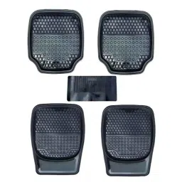 Kozdiko 5 Pcs 3G Honey Rubber &a; PVC Beige Heavy Car Foot Mat Set for Renault Kwid, koz_56892 image 2