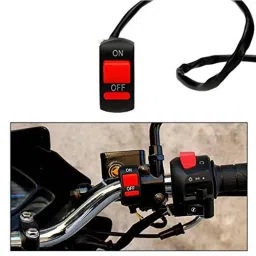 Auto Pearl 7/8 inch 12V Bike Fog Light Handle Bar Switch for LML Star Euro 200 image 4