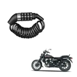 Kozdiko Plastic Black Resettable Password Multi-Use Cable Lock for Bajaj Avenger Street 160-picture-10