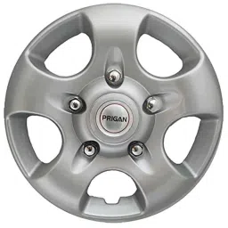 Prigan 4 Pcs 15 inch Polypropylene Silver Press Fitting Car Wheel Cover Set for Thar, Bolero, Scorpio, Safari &a; Force image 3