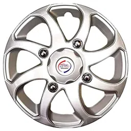 Auto Pearl 4 Pcs 15 inch ABS Silver Press Type Car Wheel Cover Set with Retention Ring for Maruti Suzuki Gypsy-picture-30