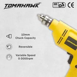 Tomahawk 400W Reversible Drill with Variable Speed, T20 image 4