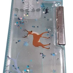 untreasured Quicksand Magnetic Pencil Case Deer Art Plastic Pencil Box-picture-13