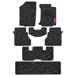 Elegant PVC Grass Black Carpet Car Mat Set for Tata Safari 2021 6 Seater Manual-picture-20