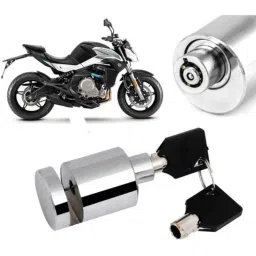 Auto Pearl Stainless Steel Silver Heavy Duty Anti Theft Motorcycle Disc Brake Lock, Lock-109-picture-28