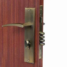 Homexpert Lobos 10 inch 60mm Stainless Steel Antique Brass Finish Cylindrical Plate One Side Key Mortise Door Lock Set-picture-13