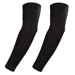 HMS Nylon Wet &a; Dry Light Weight Black Free Size Arm Sleeves-picture-41