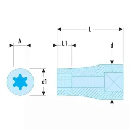 Facom 1/4 Inch Torx Socket, E8 e-Torx, RTX.8 image 2