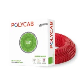 Polycab Maxima Plus 1 Sqmm Red Single Core Eco Friendly Greenwire FR PVC Copper Insulated Cable, Length: 90 m-picture-42