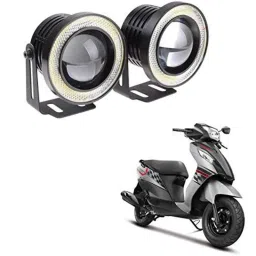 Kozdiko 2 Pcs 15W 3.5 inch High Power White LED Projector COB Fog Light Set with White Angel Eye Ring for Suzuki Lets, koz_88424-picture-34