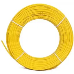 Havells Life Line 1 Sqmm Single Core Yellow FR PVC Insulated Copper Conductor Unsheathed Flexible Industrial Cable, WHFFDNYL11X07, Length: 180 m image 2