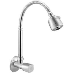 IRIS DIXY Brass Chrome Finish Silver Flexible Sink Cock-picture-18