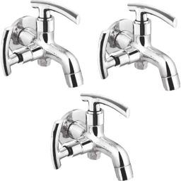 IRIS C-2 Brass Chrome Finish 2 Way Bib Cock (Pack of 3)-picture-35