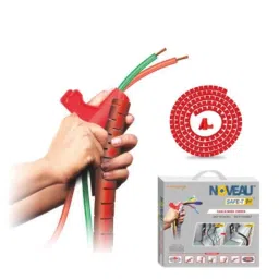 Noveau Safe-T-1ST 22mm 1.5mm Virgin HDPE Red Cable Zipper with Colour Box, NSFZ22RD1105 (Pack of 2)-picture-32