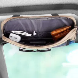neoorb Pu leather Car sunvisor organizer with storage pockets,sunglasse,car accessories Car Multi Pocket image 2