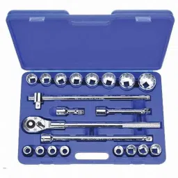 Westward 21Pcs 19-50mm 12 Point Chrome Socket Wrench Set, 4YP83-picture-30