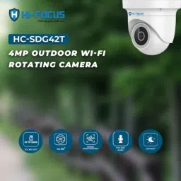 HI Focus HC-SDG42T 4MP Outdoor Dome Smart Wi-Fi Camera with Motion Detect, 2-Way Audio, Rotate Pan from App, Remote View &a; Cloud Storage Supported image 2