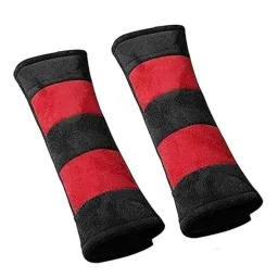 Kozdiko 2 Pcs Valvet Red &a; Black Seat Belt Cushion Pillow Set for Mitsubishi Pajero Sport-picture-25