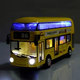 deuson ecom Double Decker London Bus with Metal Die-Cast Luxury with Light & Music Sound image 4