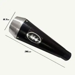 RA Accessories Black M4 Silencer Exhaust for Yamaha SS 125 image 2
