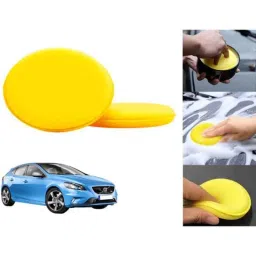Auto Pearl Polyurethane Beige Washing &a; Waxing Polish Foam Sponge for VolvoV40 (Pack of 2)-picture-35