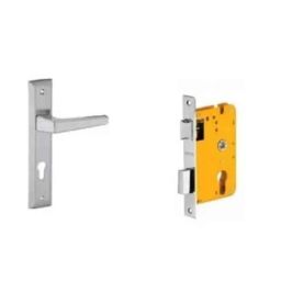 Dorset HL Series Atina 8 inch Stainless Steel Silver Chrome Finish Door Handle Lock Set with Mortise Latch (Pack of 2)-picture-35