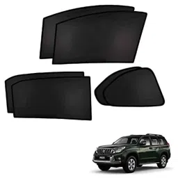 Kozdiko 4 Pcs Custom Fit Non Magnetic Curtains Mesh Car Sun Shade Set for Toyota Land Cruiser Prado-picture-36