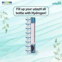 UdazH 500ml Plastic Blue BPA Free Rechargeable Hydrogen Water Bottle, 47-7V4M-GSHU image 4