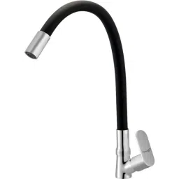 Prestige Ocean Brass Chrome Finish Black Flexible Swan Neck Basin Tap-picture-38