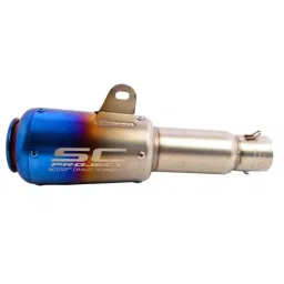 RA Accessories Black SC Project Long Silencer Exhaust for BMW S 1000 R-Blue image 3