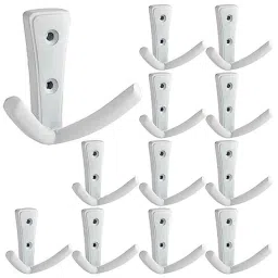 Screwtight Zinc White V Shaped Twin Hook, Z181406WHT-12 (Pack of 12)-picture-12