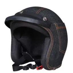 Habsolite HB-DH001 Denim Black Open Face Helmet with Detachable Cap &a; Adjustable Strap, Size: M-picture-41