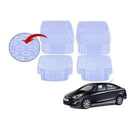 Kozdiko 93043 4 Pcs Rubber &a; PVC Clear Car Floor Mat Set for Hyundai Verna Fluidic-picture-13