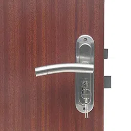 Saze Stainless Steel Matt Finish Cylinder Plate Both Side Key Mortise Door Lock Set with 3 Keys, MG1101 image 2