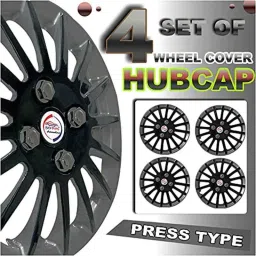 Auto Pearl 4 Pcs 15 inch ABS Black &a; Silver Car Wheel Cover Set for Maruti Suzuki Ciaz image 5