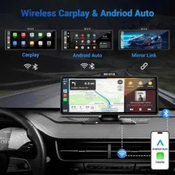 OneXsale 10.26 inch 4K Black 1080p Touch Display Front &a; Rear Dual Car Dash Camera with Android &a; iOS CarPlay Support image 2