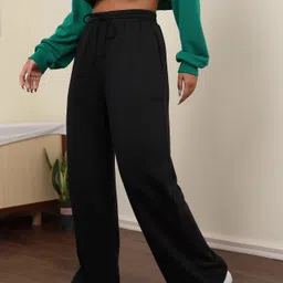 progeny Women Solid Black Track Pants image 4