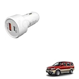 Kozdiko 3A 18W Plastic Fast Charging Mini Car Charger with Dual Output for Chevrolet Tavera-picture-25