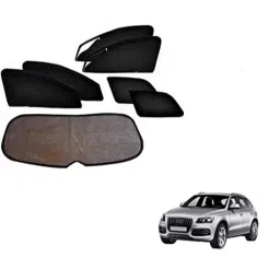 Kozdiko 5 Pcs Mesh Black Magnetic Zipper Window &a; Rear Car Sun Shades Set for Audi Q5-picture-43