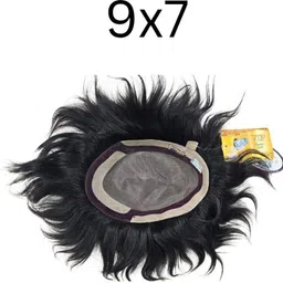 belix Golden Black Rose Toupee , Patch 9X7, Wigs Extension Hair Extension image 2