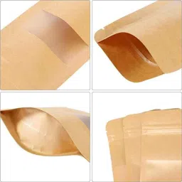 Deera 200x300mm Paper Brown Ziplock Standee Pouch (Pack of 25) image 3