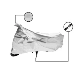 Riderscart Polyester Silver Waterproof Two Wheeler Body Cover with Storage Bag for Honda Activa 5G DLX Limited Edition image 4