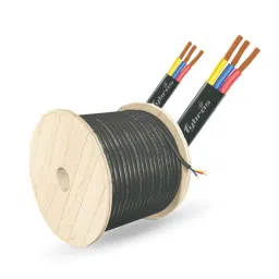 Fybros 4 Sqmm 3 Core Flat PVC Submersible Cable, FWC1137, Length: 300 m-picture-29