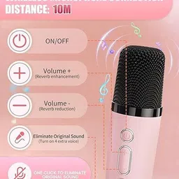 PARTHEN Mini Portable Bluetooth Speaker with Wireless Microphone (Multicolor) Speaker Mount image 5