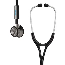 Lifeline Cardio Stainless Steel Black Single Side Diaphragm Chest Piece Stethoscope with 2 Way Tube, STH003-BL-image-48