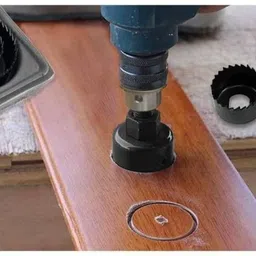 inditrust Hole saw set 11 pieces 3/4"-21/2" hole saw kit hex key install plate for wood,PVC board, plastic plate drilling Rotary Bit Set image 2